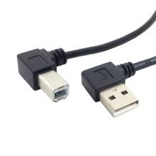 Новый левый Угловой USB 2,0 A Мужской к левым угловой B Мужской 90 градусов Принтер Сканер кабель 20 см 2024 - купить недорого