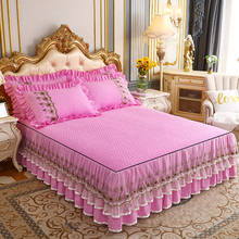 Jogo de cama moderno de queen king size com renda saia de algodão colcha para casa lençol de cama fronha compre separadamente 2024 - compre barato
