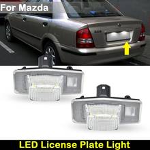 Luz LED blanca trasera para matrícula de coche, lámpara para Mazda Protege MPV, HALT, Mx-5, Miata, mk2 2024 - compra barato