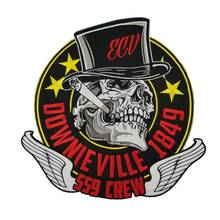 DOWNIEVILLE 559 Crew Embroidered patches Biker Motorcycle Iron On large applique punk custom DIY stickers patches for jacket 2024 - buy cheap