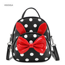 Bonito dots arco jardim de infância mochila criança sacos de escola crianças meninas meninos mini mochila dos desenhos animados ombro bolsa viagem 2024 - compre barato