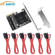 XT-XINTE-tarjeta controladora SATA 3,0 a PCI-E, 6Gbps, 6/10 puertos, tarjeta de expansión SATAIII PCIe, adaptador PCI Express, convertidor w disipador de calor 2024 - compra barato