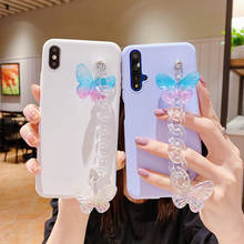 Luxury Crystal Butterfly Bracelet Phone Case For Oneplus 8 Pro 7T 7 Pro 6 6T TPU Chain Cover 2024 - buy cheap