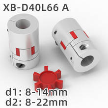 Xb d40l66a acoplador de três mandíbulas, acoplador de alumínio flexível eixo conector do motor cnc acoplamentos flexível 8mm-22mm 2024 - compre barato