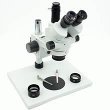 FYSCOPE-microscopio para reparación de teléfonos móviles, Trinocular Focal Simul 3.5X-90X, 60 LED, 7X-45X, Base de gran tamaño 2024 - compra barato
