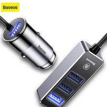 Baseus 4 USB Multiple Expander Car Charger 5.5A 4 Ports Fast Car-Charger Adapter For iphone Samsung Xiaomi Mobile Phone Charger 2024 - buy cheap