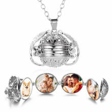 Multilayer Photo Pendant Memory Floating Locket Necklace Angel Wings Flash Box Fashion Album Box Necklaces for Women DIY Jewelry 2024 - buy cheap