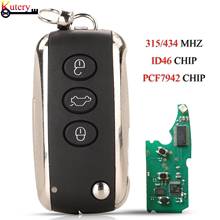 Kutery-mando a distancia inteligente para coche, llave de 3 + 1 botón, Fob ASK 315Mhz/434Mhz ID46 para Bentley Continental GT GTC Flying Spur 2024 - compra barato