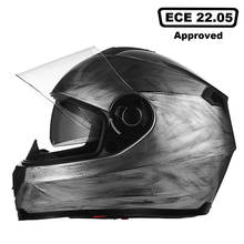 Capacete retrô, rosto inteiro, material frp para motocicleta, motocross, motocicleta, com certificação 2024 - compre barato