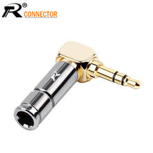 10pcs Jack 3.5mm Right Angle Earphone plug 3Pole Gold-plated Wire Connector Fit for 6mm Cable DIY Play Aluminum alloy tube 2024 - buy cheap