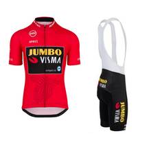 Комплект одежды для велоспорта pro team jumbo visma Roglic VUELTA, красная дышащая майка для езды на велосипеде, быстросохнущая одежда для езды на велосипеде 2024 - купить недорого
