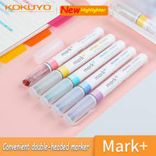 1Pcs /Japan KOKUYO double-headed marker PM-MT100 color highlighter beetle light color single-head double line 2024 - buy cheap