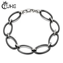 Pulseira de cerâmica unissex da moda, bracelete redondo oval para meninas e mulheres, 2020 2024 - compre barato