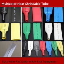 5 medidores shrink 7mm-1515mm calor shrinkable tubo preto branco vermelho verde amarelo azul transparente 2:1 psiquiatra para fio e cabo 2024 - compre barato