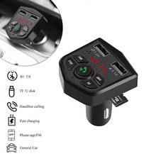Bluetooth-compatible 5.0 FM Transmitter Wireless Handsfree Car Kit Dual USB Charger Adapter Audio Car MP3 Player Car Accessories 2024 - buy cheap