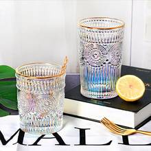 European-Style Retro Phnom Penh Embossed Sun Flower Wine Glass Heat-Resistant Glass Breakfast Cup Office Water Milk Tea Cup 2024 - buy cheap