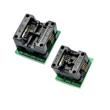 Soic8 sop8 para dip8 large-body seat wide 150/200mil programador adaptador soquete azul sa602 ic teste queimador de conversão 2024 - compre barato