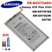 Pilha original samsung embutida 4100mah, bateria autêntica samsung galaxy s10 plus s10 + tamanhos/ds convés/w g9750 2024 - compre barato