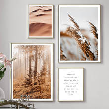 Forest Flower Wheat Plant Desert Quotes Wall Art Canvas Painting Nordic Posters And Prints Wall Pictures Living Room Decoration 2024 - buy cheap