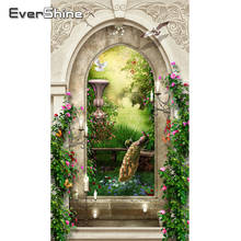 EverShine 5D Full Square Diamond Embroidery Peacock Diamond Painting Cross Stitch Animals Picture Of Rhinestones Handmade Hobby 2024 - купить недорого