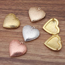 10 pcs/lot 29x27mm Metal Brass Heart Locket Pendant Can Open Photo Locket Pendant DIY Necklace Pendant Wholesale 2024 - buy cheap