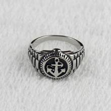 Woman's and Man's Navy Anchor Nautical Sailor 316L Stainless Steel Biker Ring 2024 - buy cheap