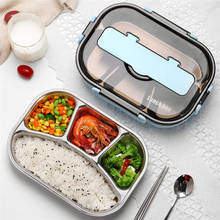 Lancheira estilo japonês portátil selada bento, criativa caixa de aço inoxidável cozinha à prova de vazamento recipiente de comida conjunto de aparelhos de jantar 2024 - compre barato
