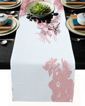 Camino de mesa con flor de cerezo de Japón, Mantel Individual para decoración de cocina, Hotel, hogar, boda 2024 - compra barato