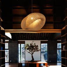 Современный дизайн, бамбуковый светодиодный подвесной светильник, Деревянный светильник для гостиной, гостиницы, ресторана, кухни, подвесной светильник 2024 - купить недорого