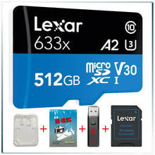 Lexar-tarjeta microSD 633x para Gopro, tarjeta de memoria Micro SD de 512gb, Flash, de alto rendimiento, 633x, tarjetas MicroSDHC UHS-I 2024 - compra barato