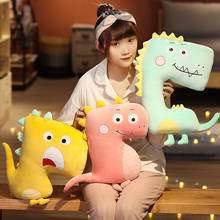 Nice Colorful Stuffed Dinosaur Plush Pillow Cartoon Soft Animal Dragon Toy for Boys Doll Fluffy Sofa Bed Cushion Birthday Gift 2024 - buy cheap