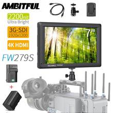 FEELWORLD FW279S 7" 1920X1200 4K HDMI 2200nit Daylight Viewable 3G-SDI HDMI on Camera DSLR Field Monitor + Battery Charger 2024 - buy cheap