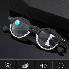 Retro Wood Grain Progressive Multi-focus Reading Glasses Men Women Anti-blue Light Far and Near+1.0+1.5 +2.0 To +4.0 2024 - buy cheap