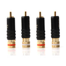 4pcs/Lot New Gold Plated Copper RCA Plug Mayitr Durable RCA Connector Screws Soldering Locking Audio Video WBT Plug 2024 - buy cheap