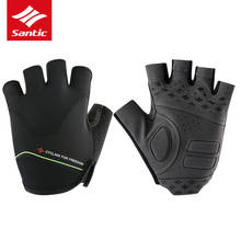 NEW Santic Breathable Half Finger Cycling Gloves Men Women  Non-slip Shockproof MTB Road Bike Riding Short Bicycle Gloves 2024 - buy cheap