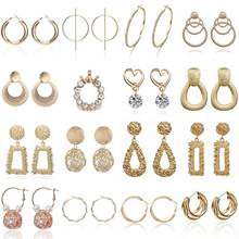 Fashion Statement Earrings Big Geometric Round Earrings For Women Hanging Dangle Earrings Circle Drop Earring Female Jewelry 2024 - buy cheap