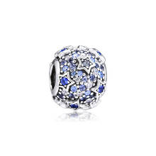 QANDOCCI 925 Sterling Silver Original Bead Elevated Stars Pave Charms Fits Pandora Bracelets Silver Beads for Jewelry Making 2024 - buy cheap