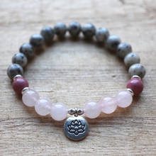 Lotus Mala Bracelet Womens Jewelry J-asper Yoga Bracelet Mala Beads Beaded Bracelets Spiritual Jewelry For Girlfriend 2024 - buy cheap