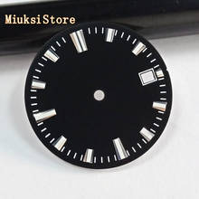 Esfera luminosa de reloj estéril negra de 28,5mm, compatible con ETA 2836/2824 Mingzhu DG 2813/3804,Miyota 8205 8215 82Series, movimiento 2024 - compra barato