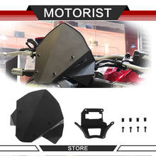 Acessórios da motocicleta windscreen windshield arrastar vento pequenos acessórios de alumínio viseira para honda cb650r 2019 cb 650r 2024 - compre barato