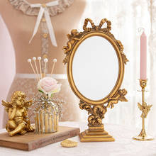 European Style Retro Make-up Mirror зеркало косметическое Light Luxury Home Decoration Creative Mirrors Ornaments декор дома 2024 - buy cheap