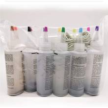 Kit tintura permanente para tie-dye, 8/10 garrafas, 6/cores, faça você mesmo, roupas, tecido de algodão e linho, tingimento, pigmento 2024 - compre barato