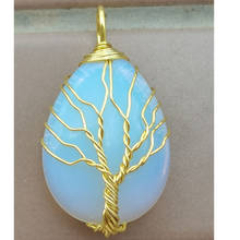 Free Shipping Beautiful jewelry 45x26mm Opal Opalite Water Drop Women Men Pendant Bead PC5326 2024 - buy cheap