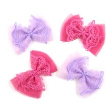 10Pcs Lace Gauze Mesh Bowknots Applique DIY Craft Supplies Kids Hair Accessories Ornament Clothes Embellishments Decor Materials 2024 - buy cheap