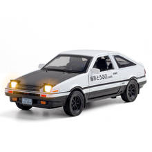 1:32 High Simulation Toyota Fujiwara AE86 Alloy Car Model Ornaments with Sound and Light Door Toys for Children  Gifts 2024 - buy cheap