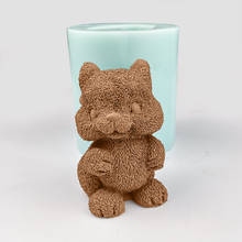 PRZY-Molde de silicona para velas de cumpleaños y bodas, Animal Adorable 3D, ardilla, conejo, jabón, resina 2024 - compra barato