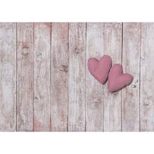 Pano de coração de madeira cor-de-rosa fundo fotográfico para amantes do casamento-sessão fotográfica 2024 - compre barato