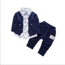 Spring Autumn Baby Boys Girls Cotton Clothes Infant Floral 2Pcs/Sets Gentleman Suit Toddler Children Coat Pants Kids Tracksuits 2024 - buy cheap
