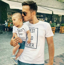 Daddy and Me Matching Shirts Best Dad Ever Best Kid Ever Matching Family TShirts Father's Day Gift Dad Son Daughter Outfit Set 2024 - buy cheap