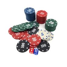 Fichas de plástico redondas, juego de cartas de póker de Casino, accesorios de conteo de Baccarat, 100 Uds. 2024 - compra barato